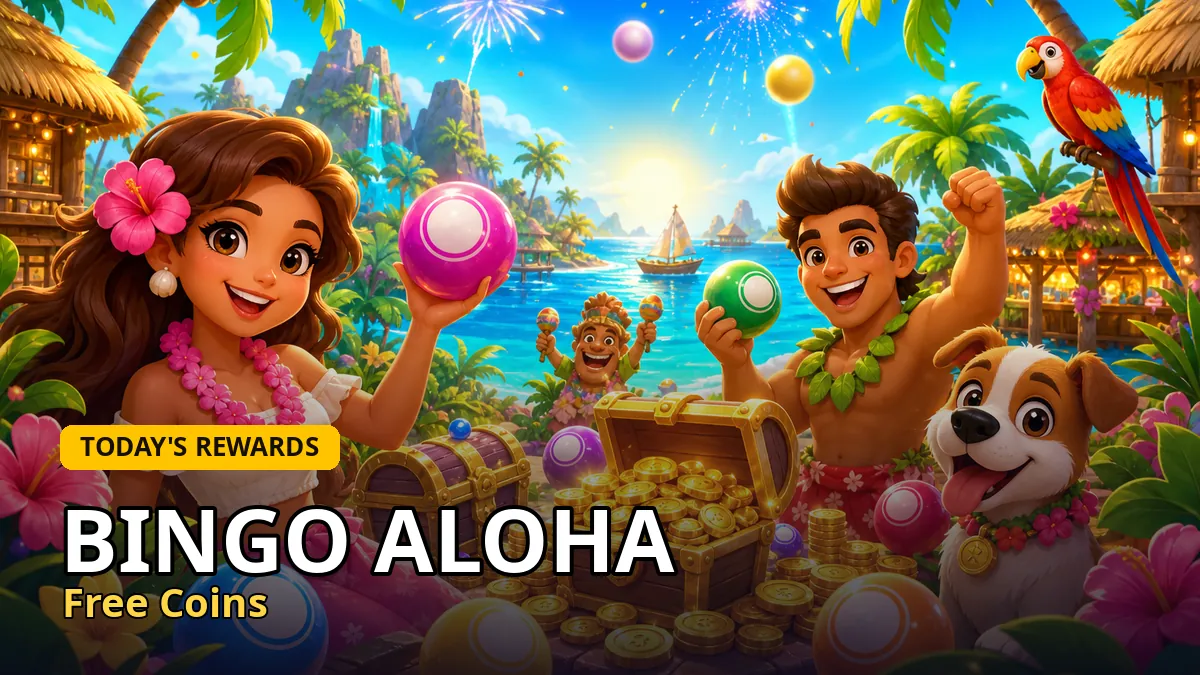 Bingo Aloha free coins links