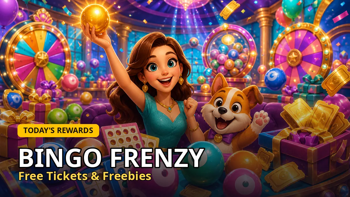 Bingo Frenzy free tickets & freebies links