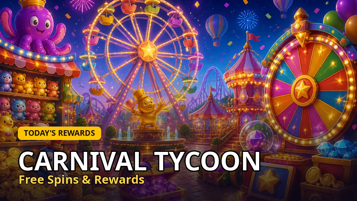 Carnival Tycoon free spins & rewards links