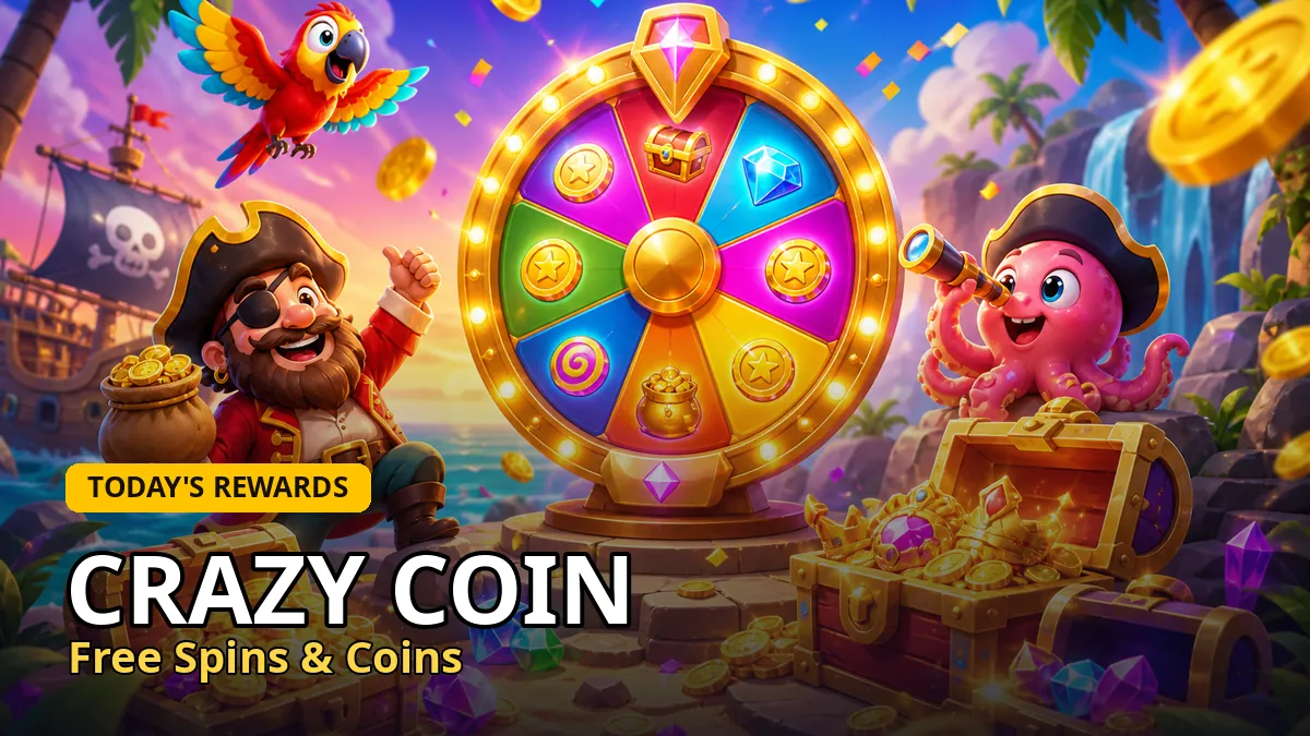 Crazy Coin free spins & coins links