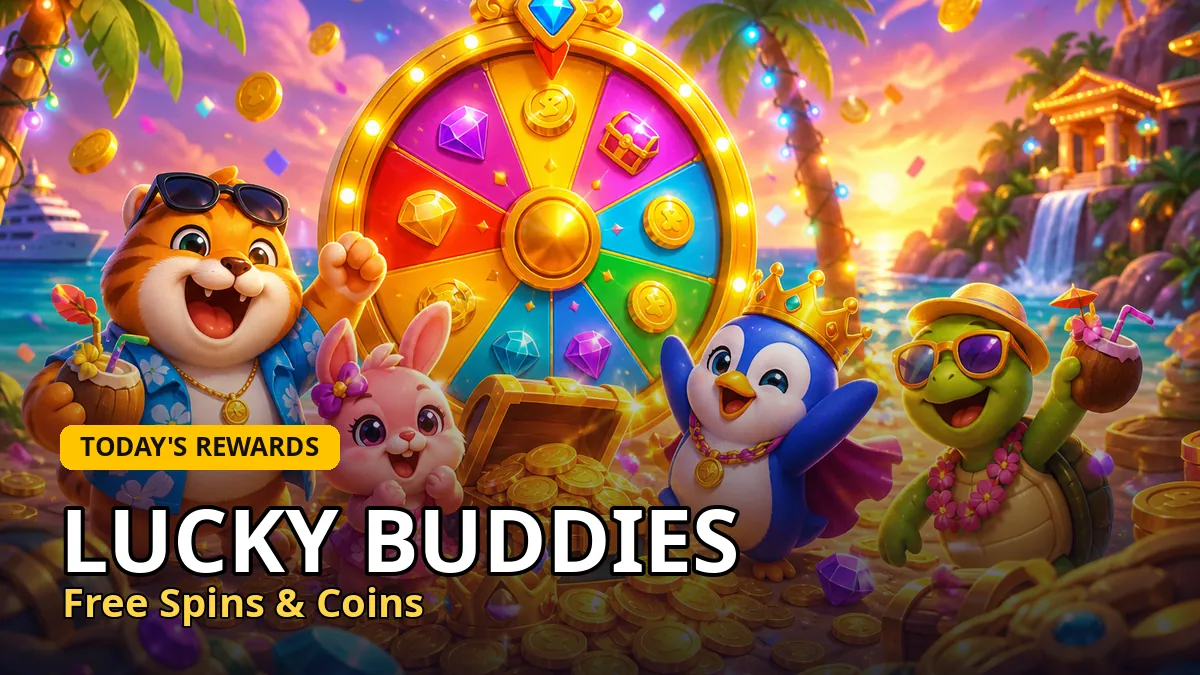 Lucky Buddies free spins & coins links