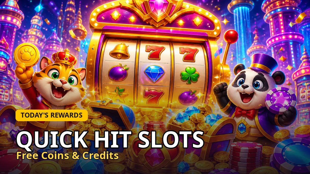 Quick Hit Slots free coins & credits links