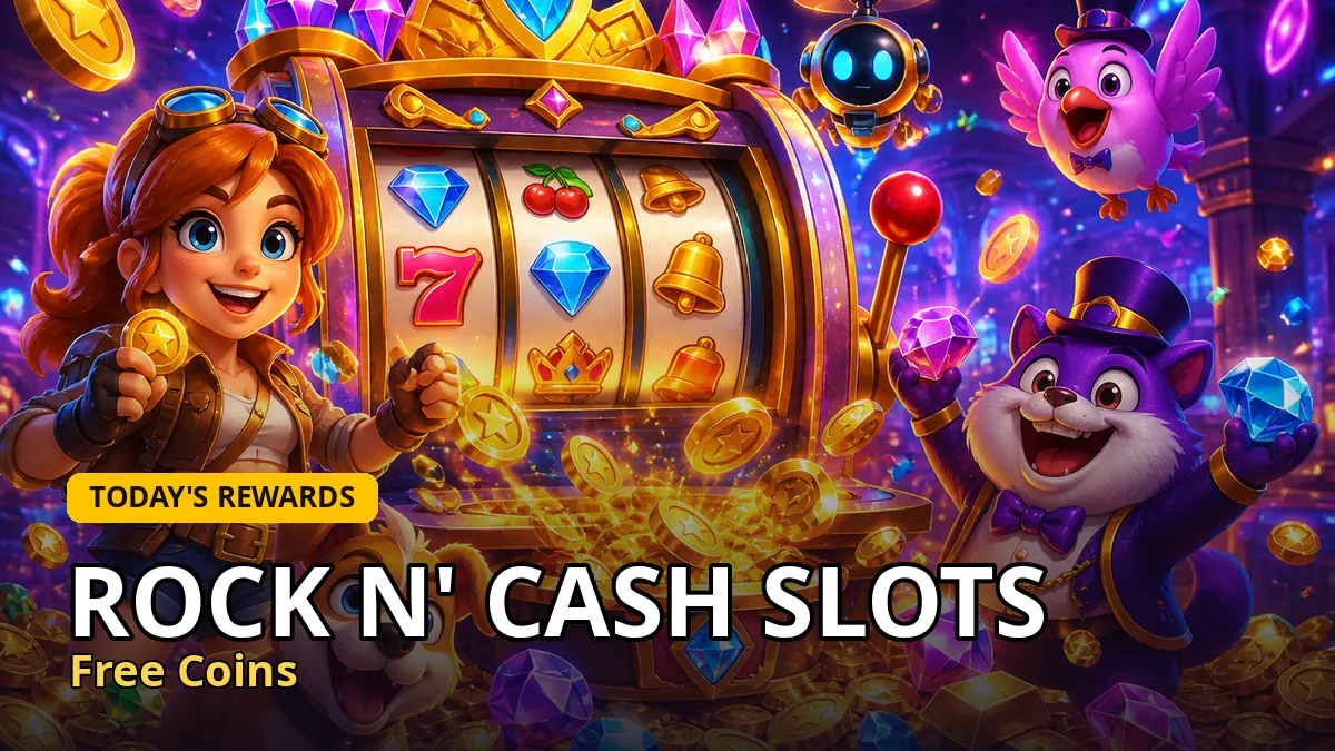 Rock N' Cash Slots free coins links